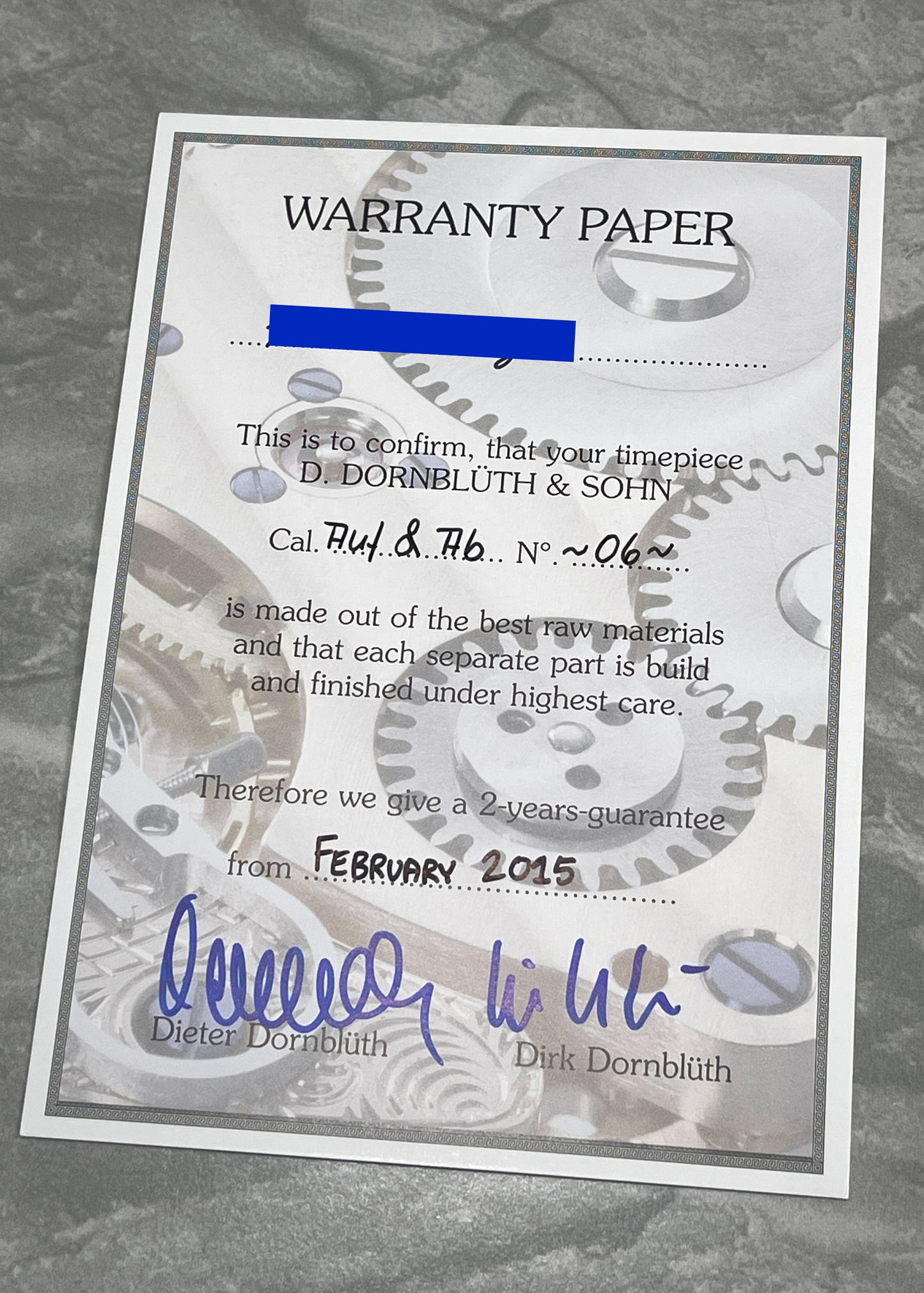 Dornblüth & Sohn Q-2010 Auf & Ab (Pre-Owned)