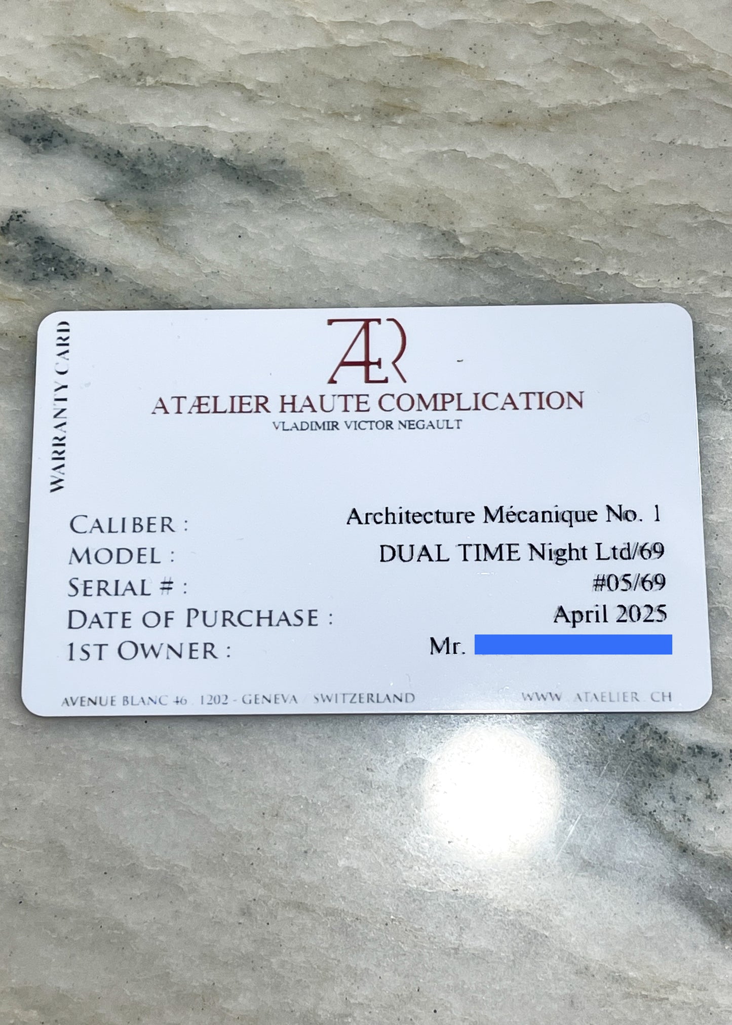 Ataelier Haute Complication DUAL TIME "Night" - Special Edition #5/69 (Pre-Owned)