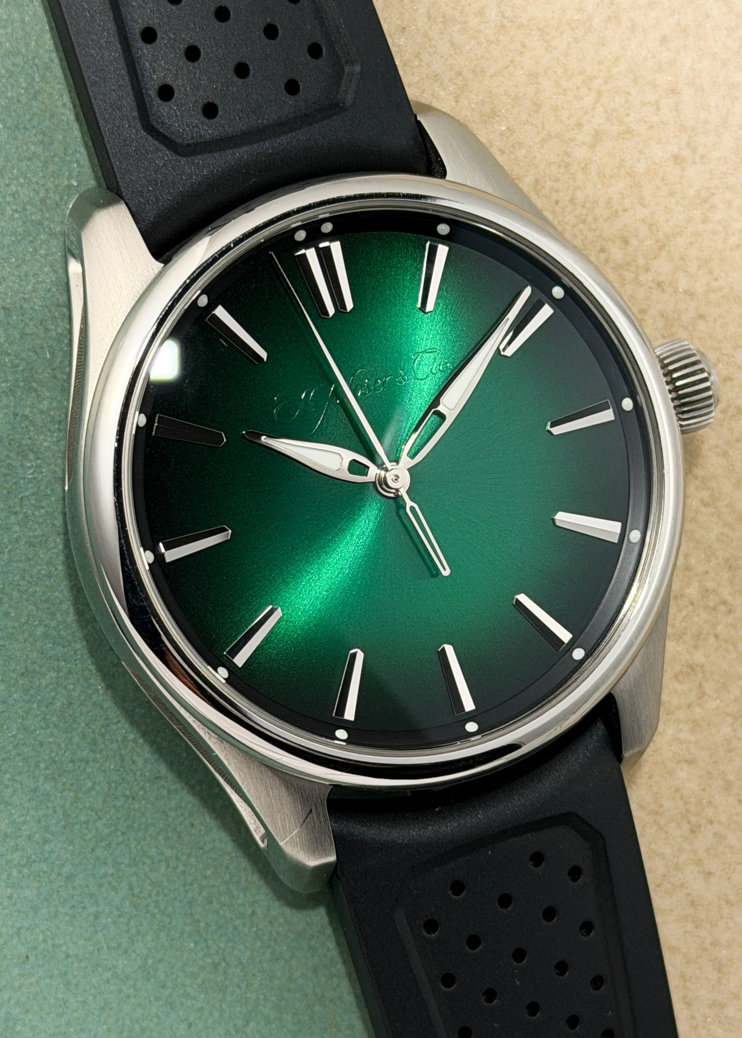 H. Moser & Cie. Pioneer Centre Seconds w/ Cosmic Green Dial - Serial #134474 (Pre-Owned)