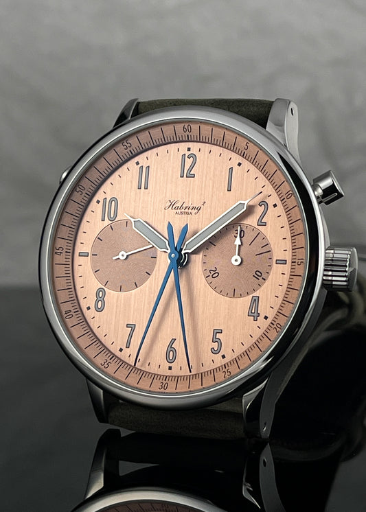 Habring² Doppel 38 Salmon Dial w/ 41mm Bezel (Pre-Order)