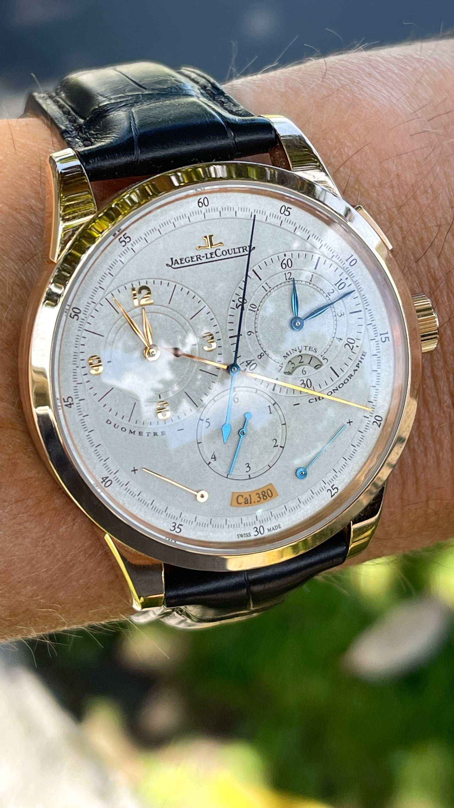 Jaeger LeCoultre 18k Rose Duometre w/ Box & Papers Q6012420 (Pre-Owned)