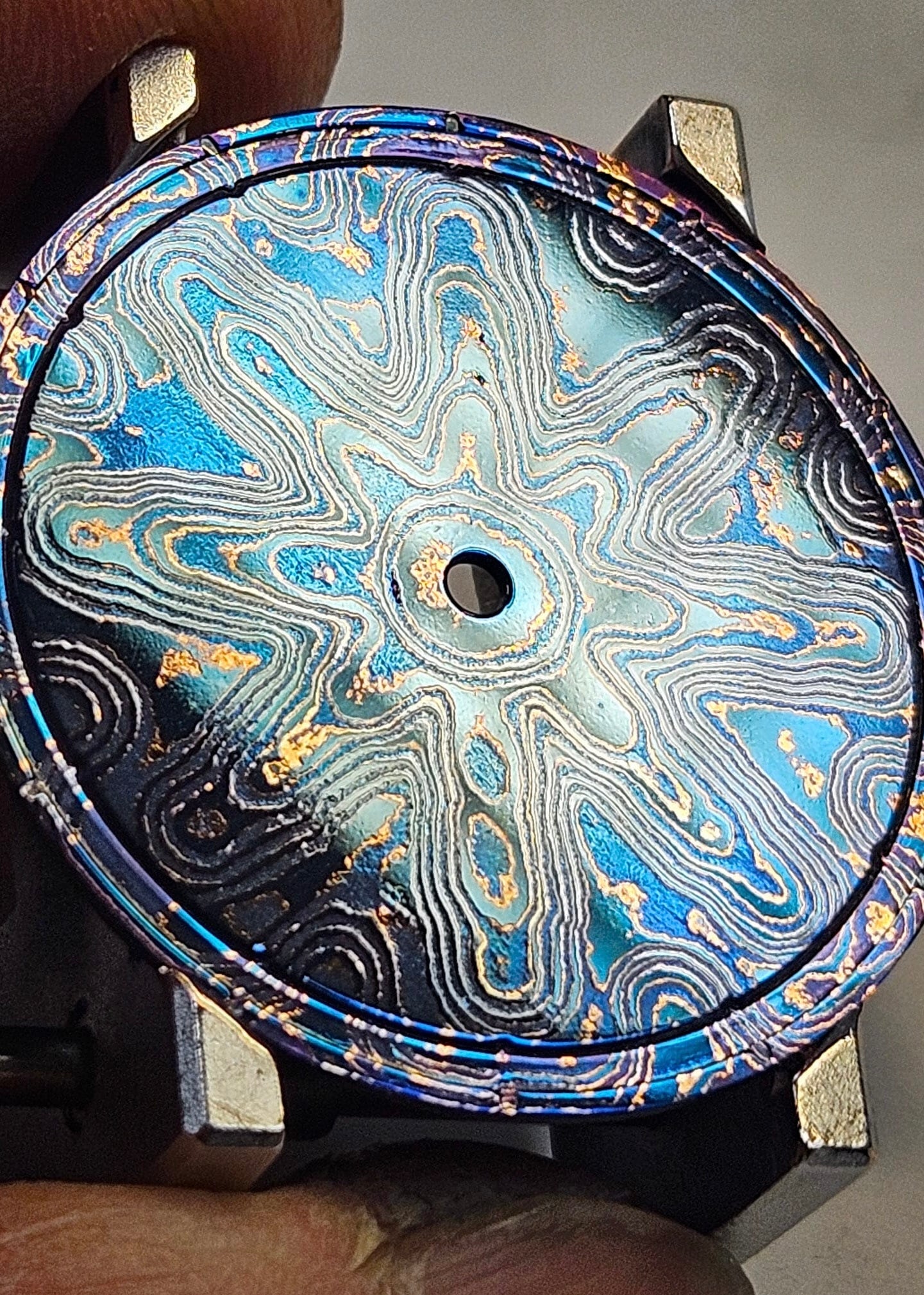 GoS Sarek Ice Blue Damascus Dial w/ Wildflower Pattern - Serial #1-2025 (ARRIVING JANUARY 2026)
