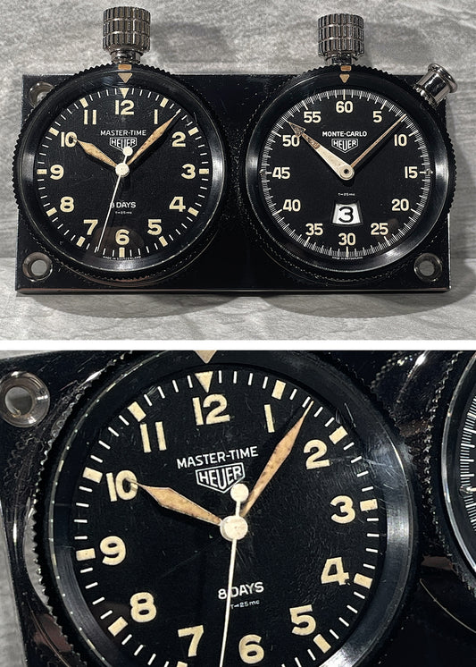Heuer Master-Time Clock & Monte Carlo Chronograph Instrument Panel (Pre-Owned)