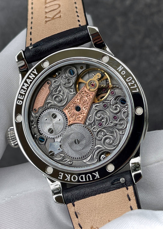 KUDOKE "Kudoke 2" Stainless Steel w/ Tahitian MOP Dial, Florally Engraved Bridges (Arriving May 2026)
