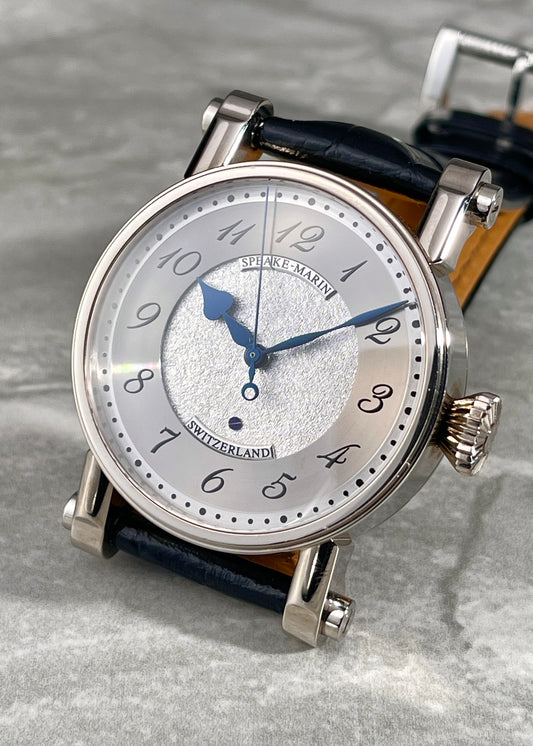 Speake Marin 38mm Piccadilly 18k White Gold Hammered Dial (Pre-Owned)