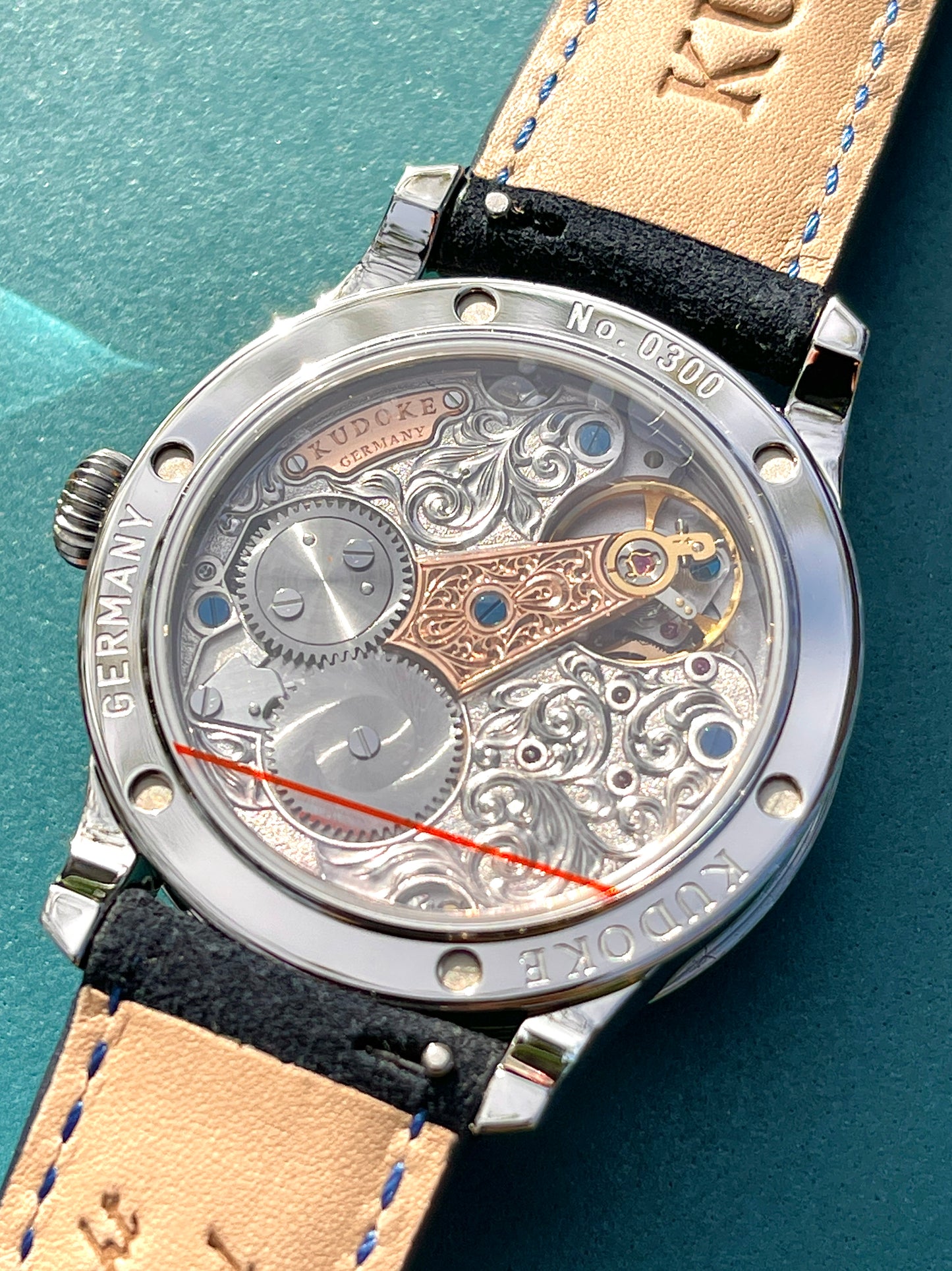 Floral Relief Hand Engraving of Movement Bridge for Kudoke 1 / 2 / 3 / 5