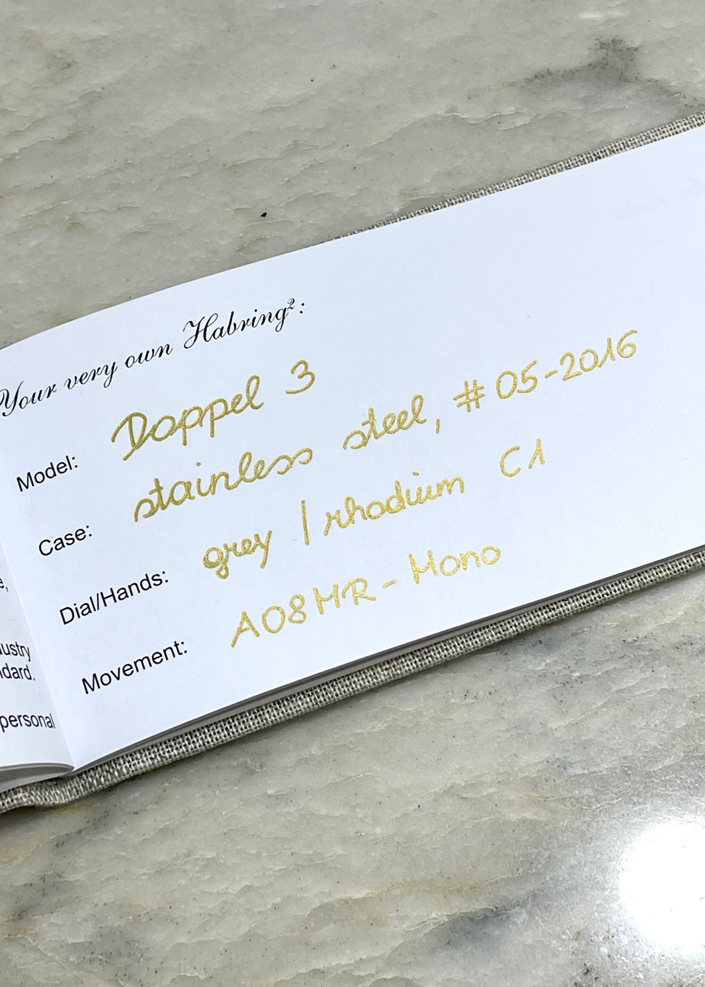 Habring² Doppel 3 Anthracite Dial - Serial #05-2016 (Pre-Owned)