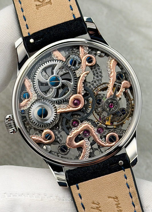 KUDOKE "KudOktopus" Stainless Steel w/ Blued Steel Tentacle Hands (ARRIVING APRIL 2027)