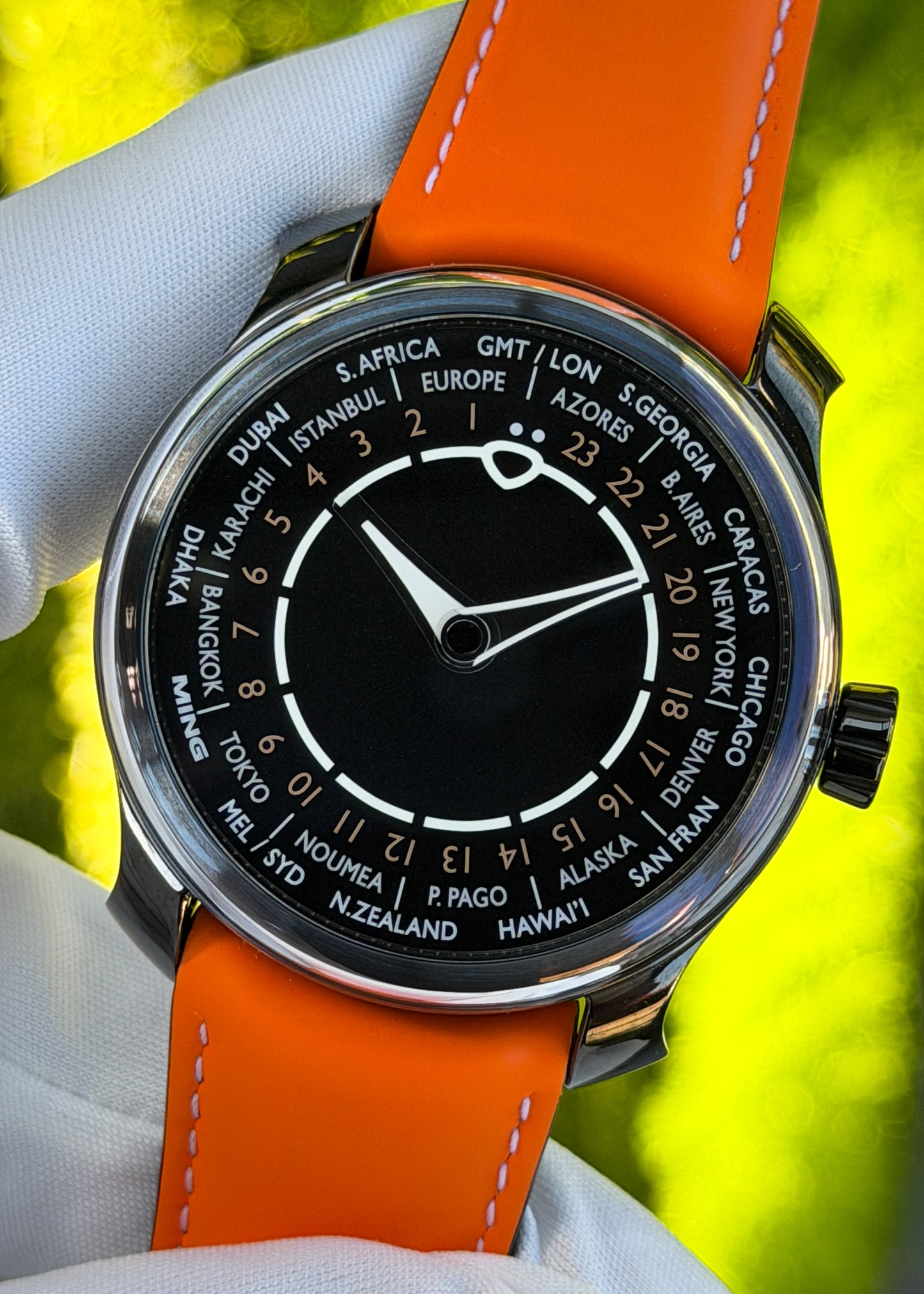 MING 29.01 "Midnight" DLC Titanium Worldtime - Serial #9853 (Pre-Owned)