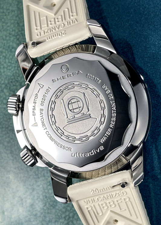 Sherpa Ultradive with Blue "Atoll" Dial and Tropic Rubber Strap (Pre-Order)
