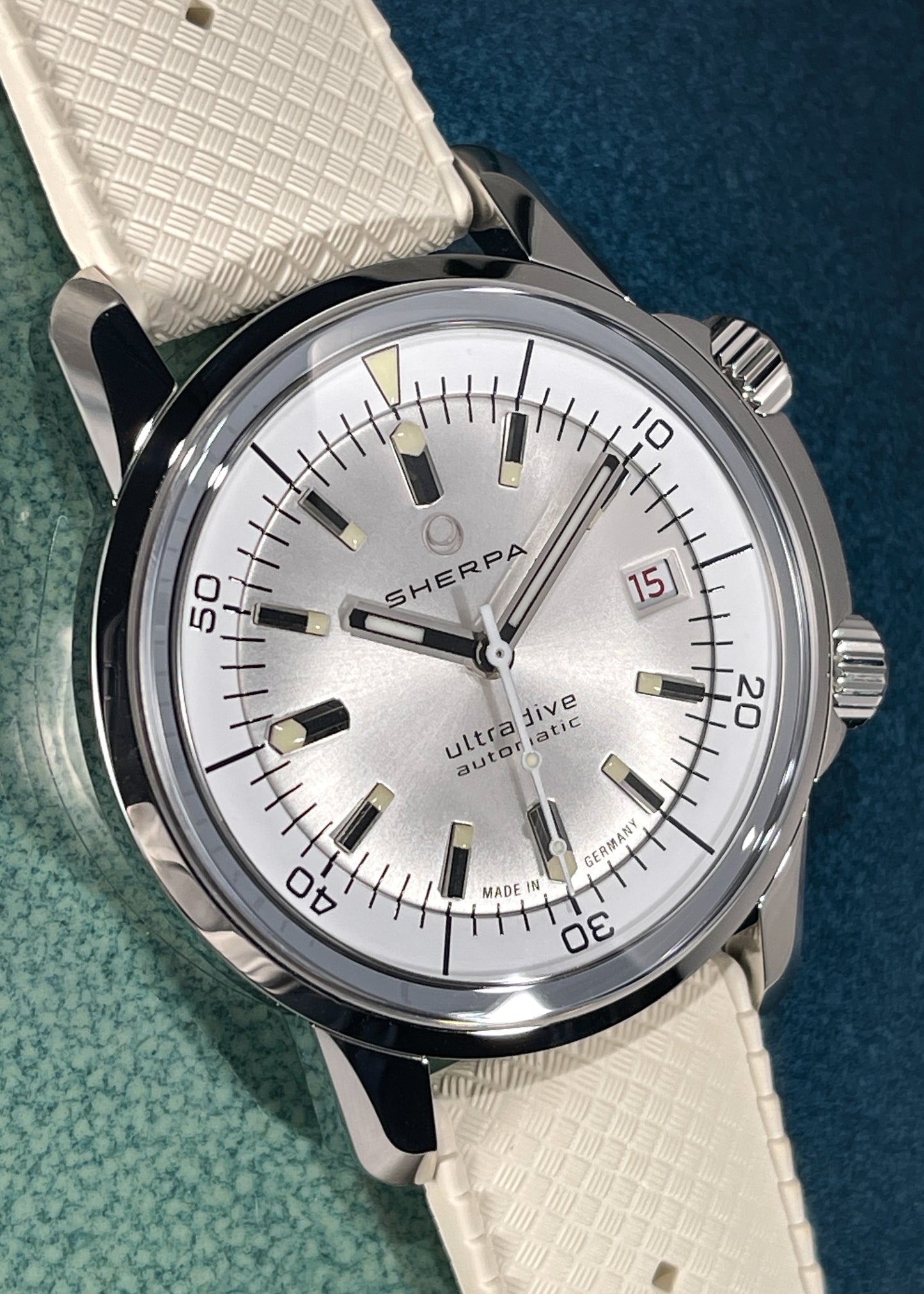 Sherpa Ultradive with Silver "Moon" Dial on Tropic Strap (Pre-Order)