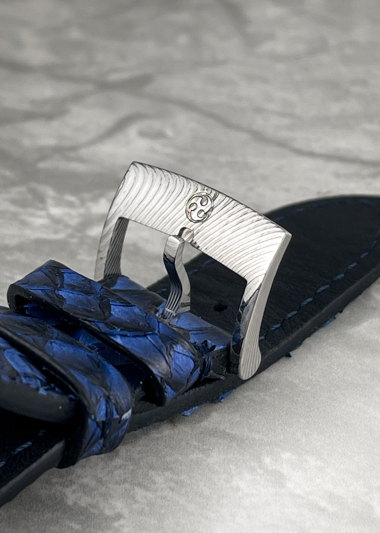 GoS Norrsken w/ Damascus Case & Bezel, Blue Guilloché dial by Jochen Benzinger (Pre-Order)