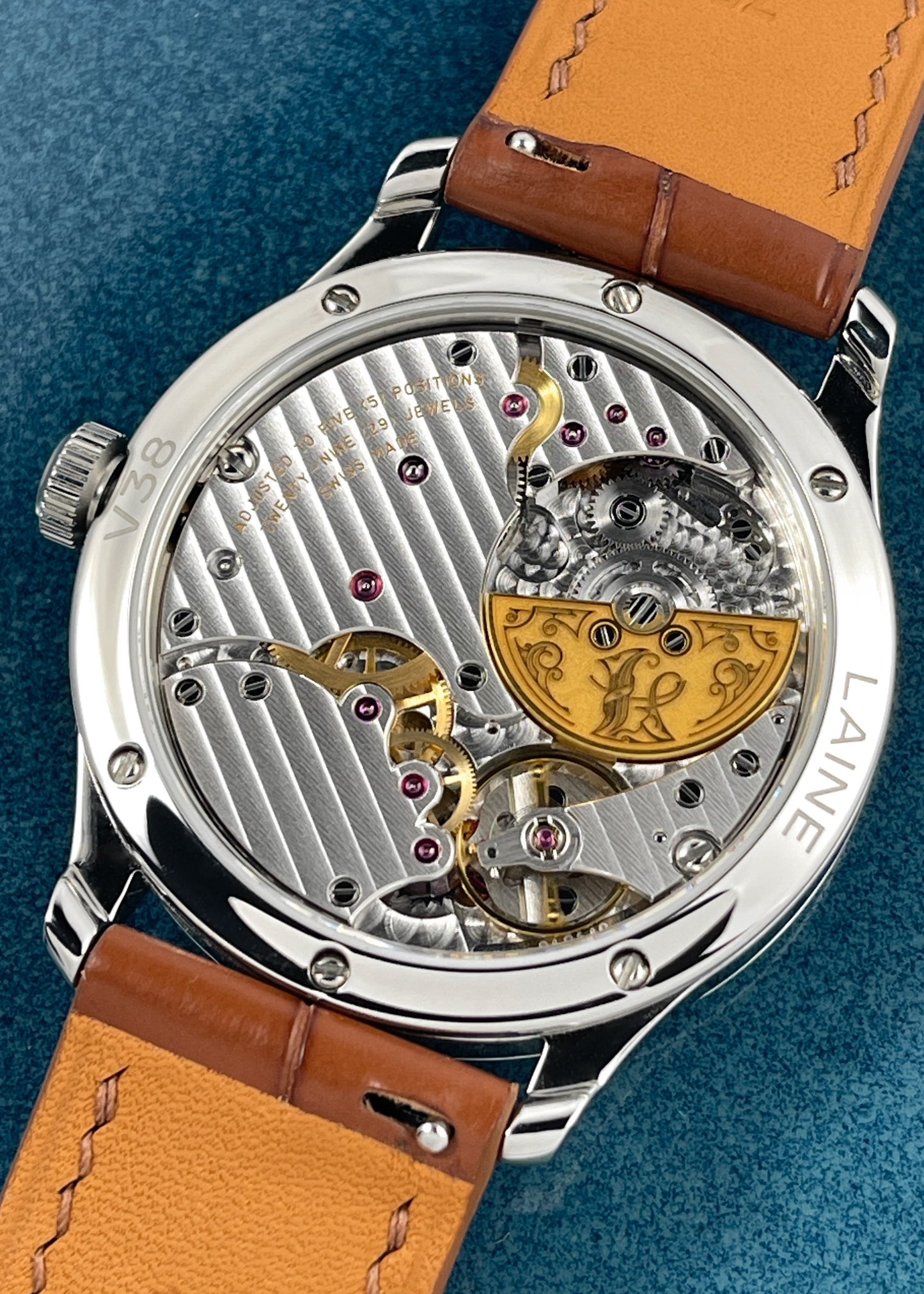 Laine V38 Salmon Dial w/ Triple Guilloché - Serial 213149 (Pre-Owned)