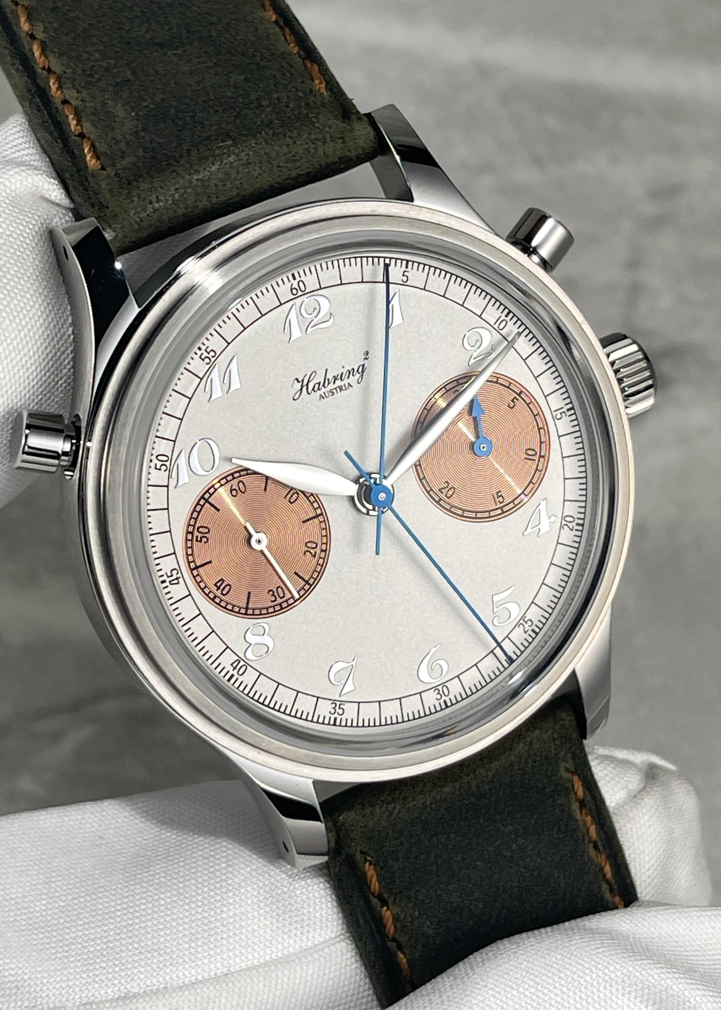 Habring² Doppel 38 White Dial w/ Breguet Numerals and Rose Gold Subdials (Pre-Order)