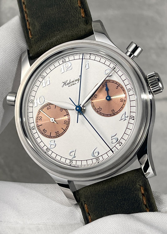 Habring² Doppel 38 White Dial w/ Breguet Numerals and Rose Gold Subdials (Pre-Order)