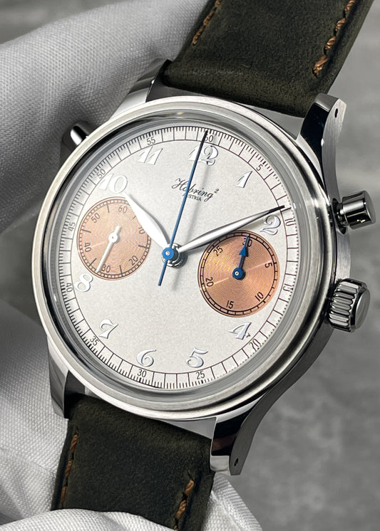 Habring² Doppel 38 White Dial w/ Breguet Numerals and Rose Gold Subdials (Pre-Order)