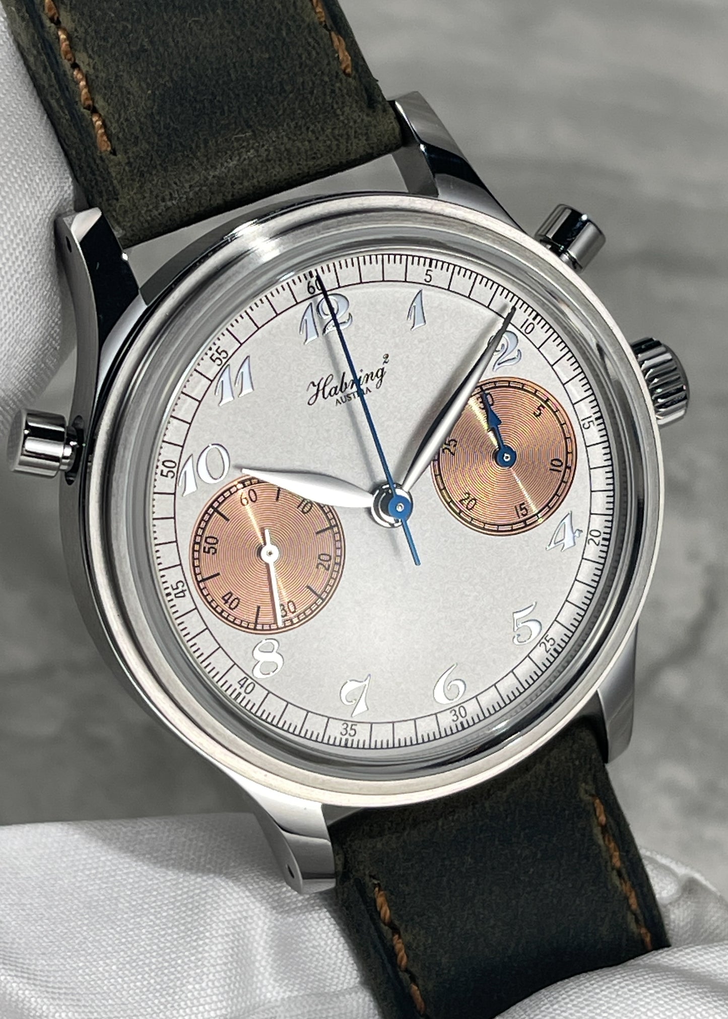 Habring² Doppel 38 White Dial w/ Breguet Numerals and Rose Gold Subdials (Pre-Order)