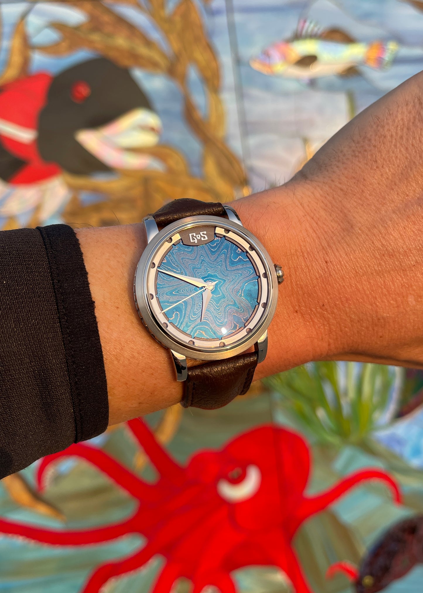 GoS 43mm "Sarek" w/ Ice Blue Damascus dial (Pre-Owned)