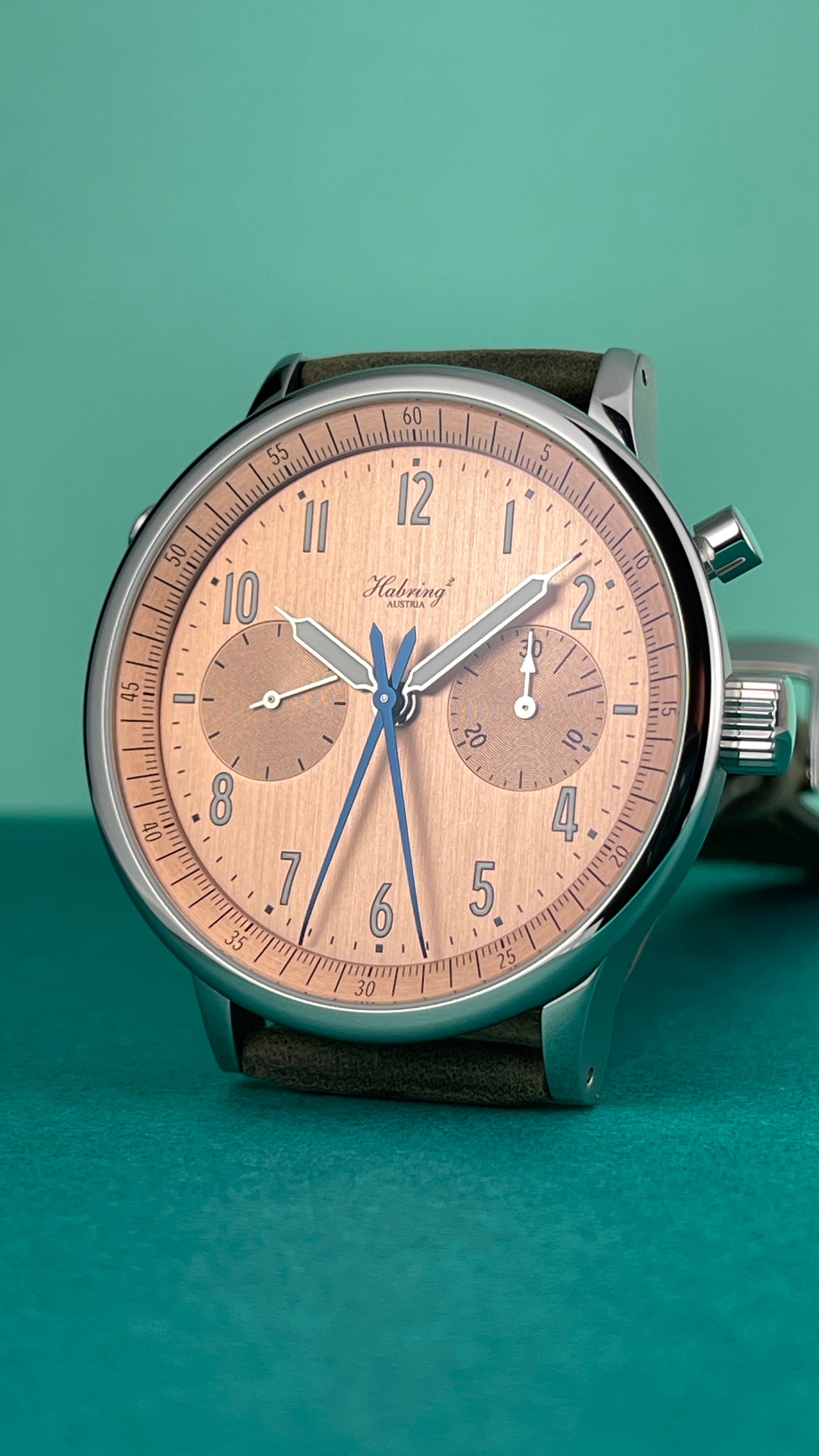 Habring² Doppel 38 Salmon Dial w/ 41mm Bezel (Pre-Order)