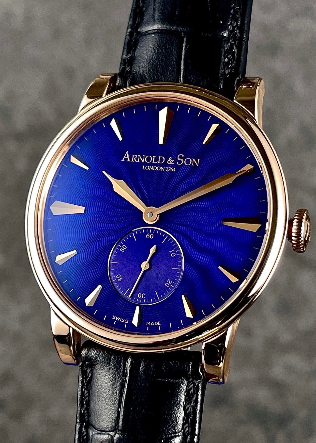 Arnold Son 18k HMS1 Guilloche Pre Owned Horology By The Sea