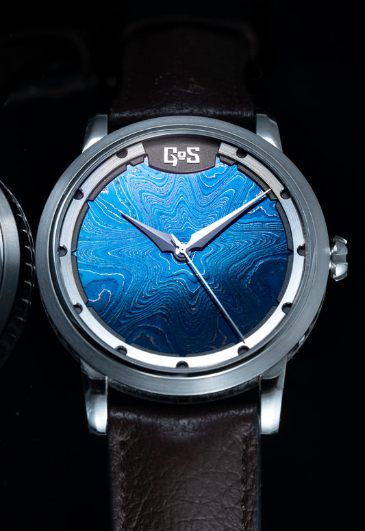 GoS 43mm "Sarek" w/ Ice Blue Damascus dial (Pre-Owned)