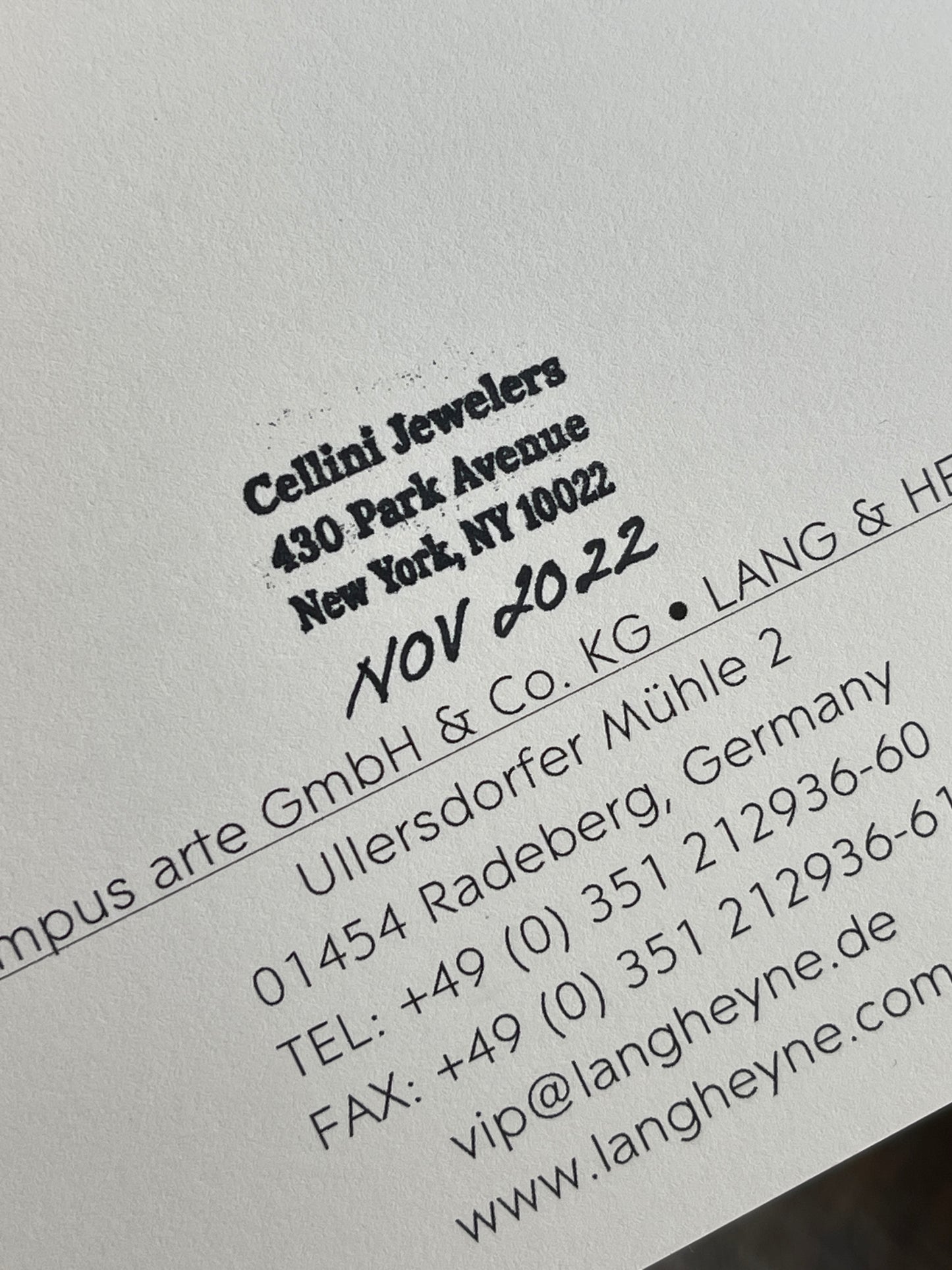 Lang & Heyne "Georg" Stainless Steel - Serial #104 (Pre-Owned)