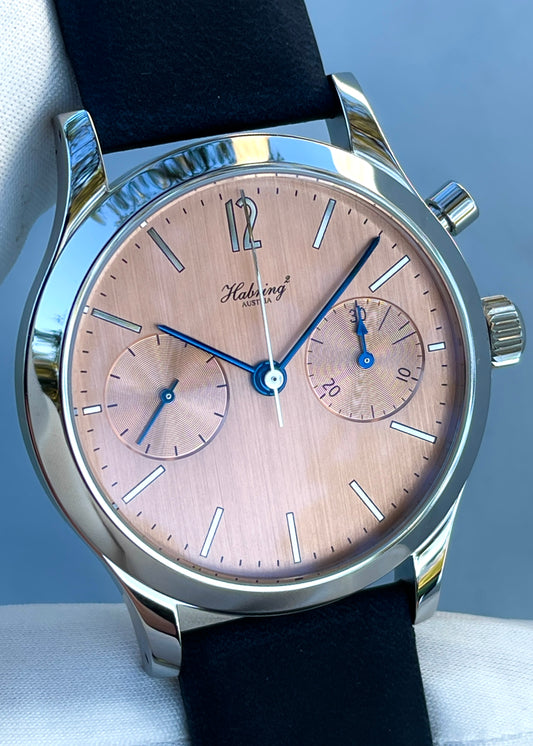 Habring² SS Chrono-Felix Salmon Dial w/ Blued Stick Hands (Pre-Order)