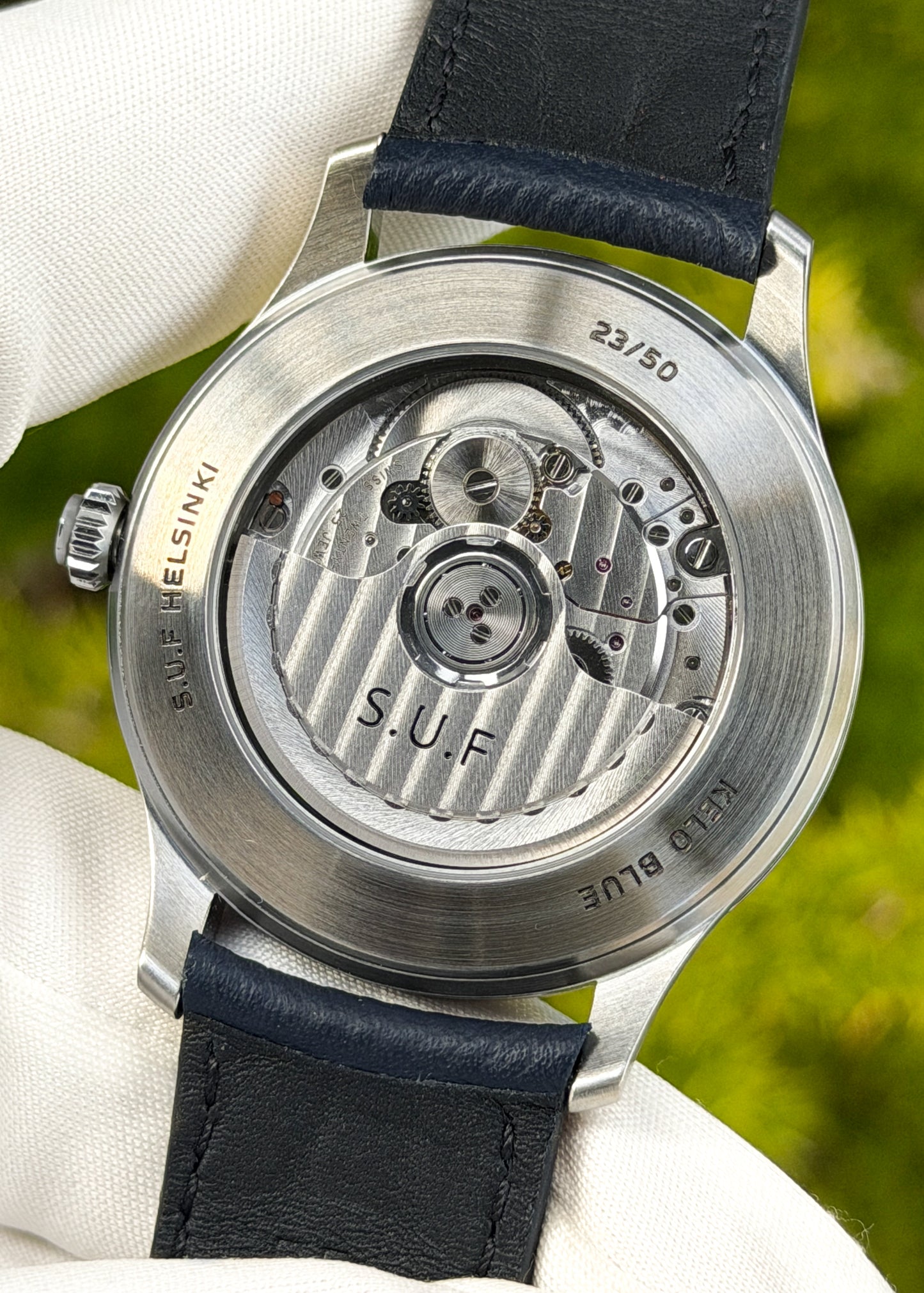 S.U.F Helsinki "180 Kelo Blue" Stainless Steel Special Edition - Serial #23/50 (Pre-Owned)