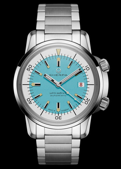 Sherpa Ultradive with Blue "Atoll" Dial and Stainless Steel Bracelet (Pre-Order)