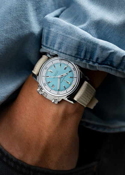 Sherpa Ultradive with Blue "Atoll" Dial and Tropic Rubber Strap (Pre-Order)