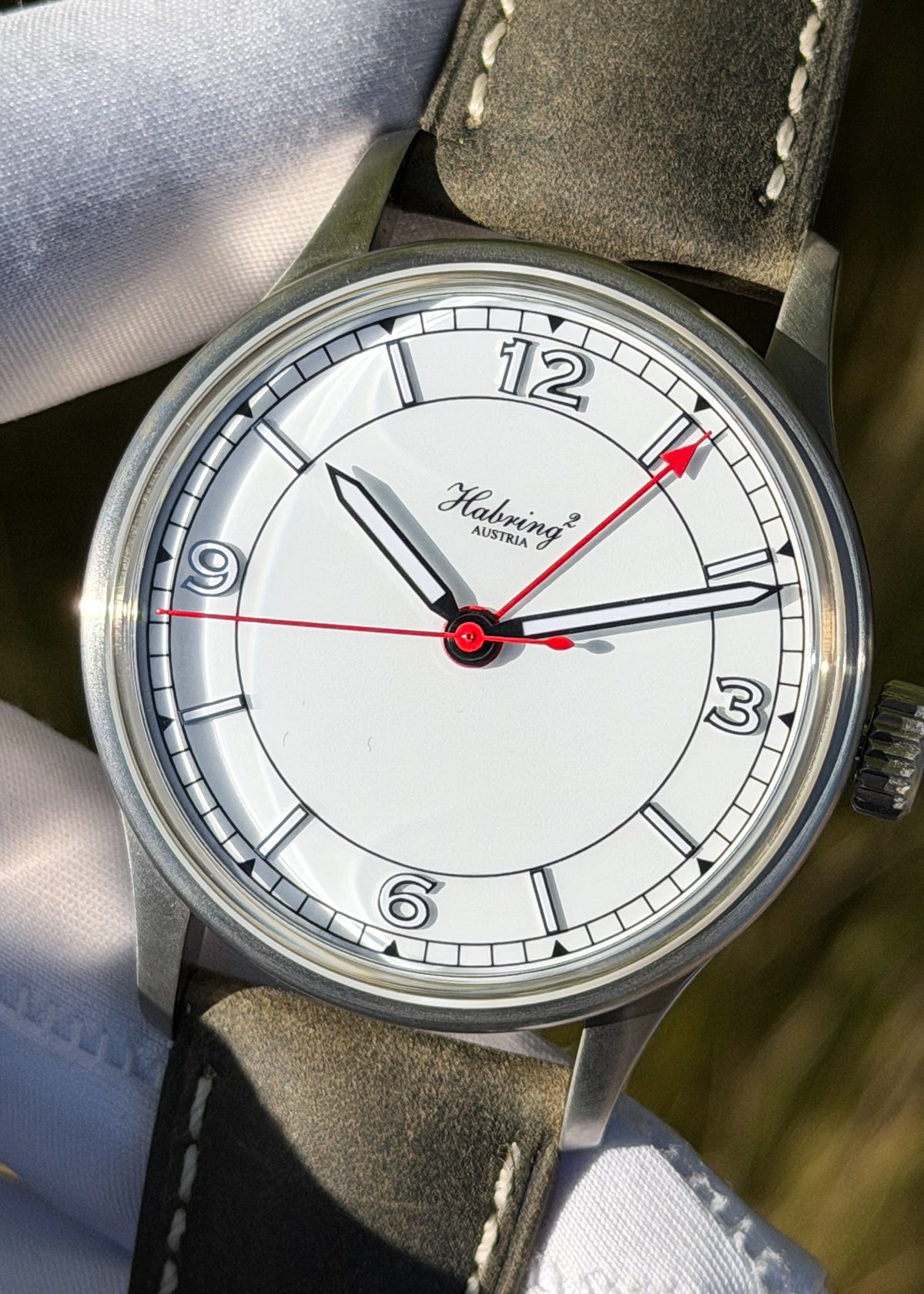 Habring² COS ZM Pusherless Chronograph White Dial w/ Automatic Winding - Serial #01-2022 (Pre-Owned)
