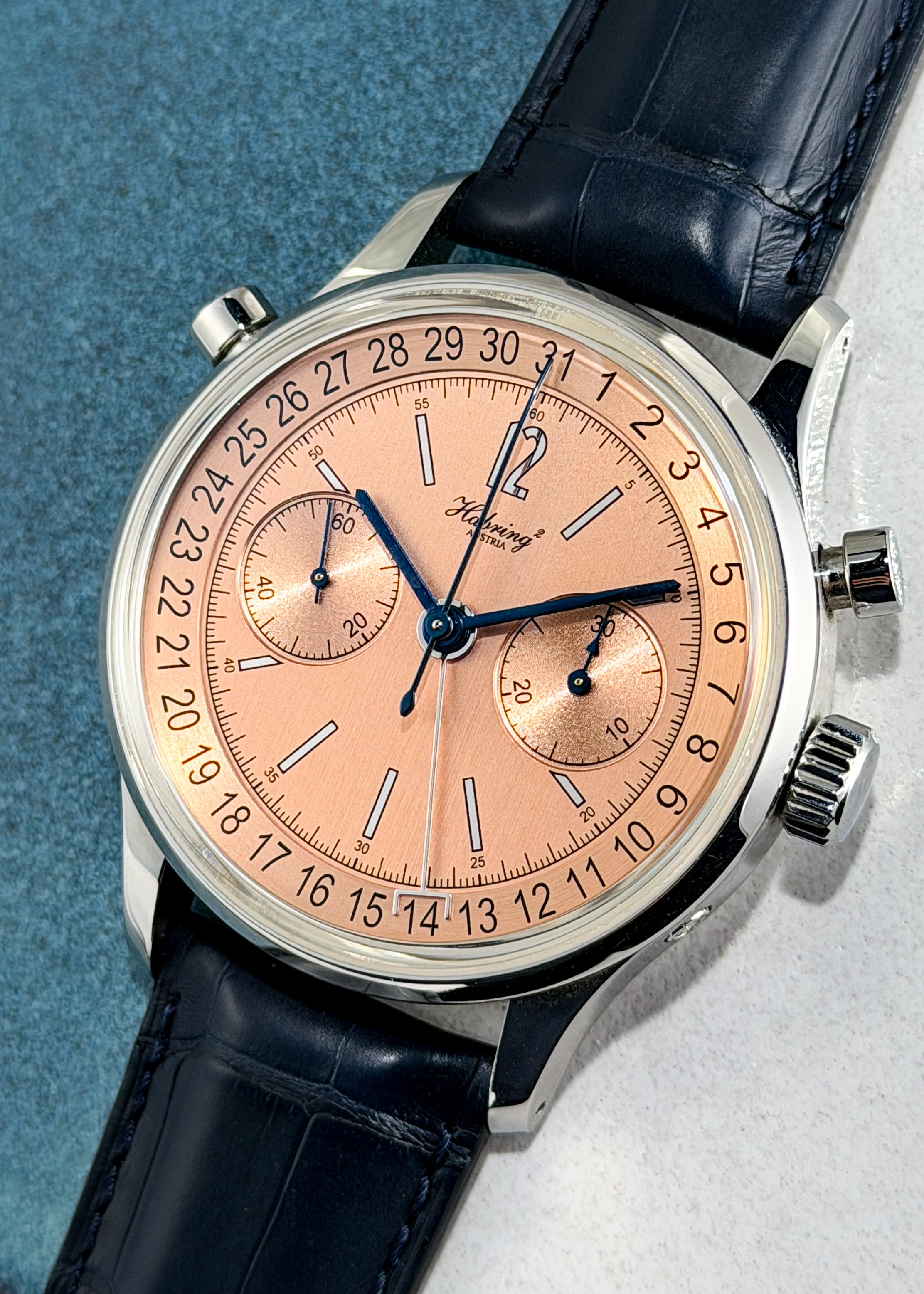 Habring² Doppel-Felix Date Stainless Steel w/ Salmon Dial - Serial