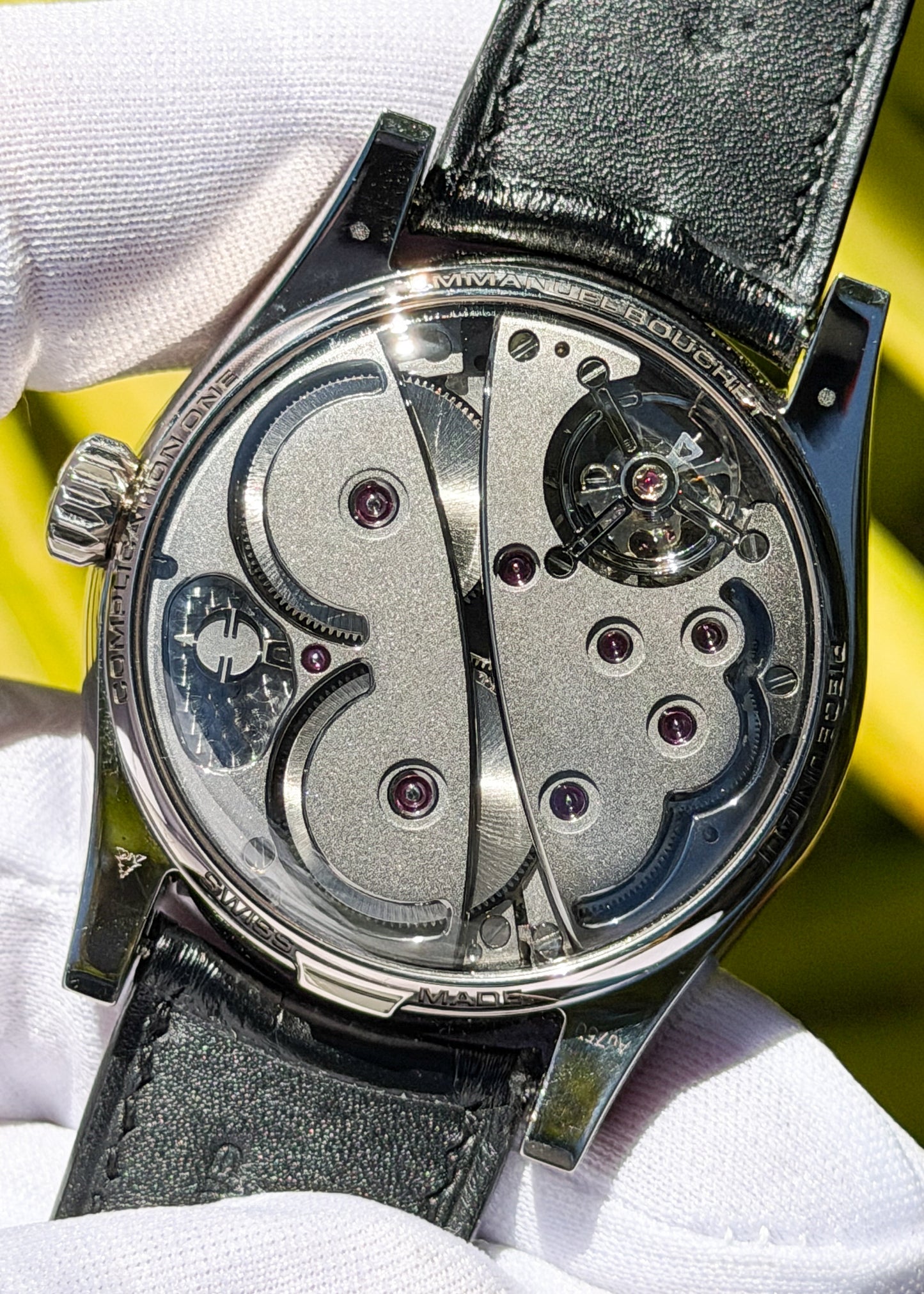 Emmanuel Bouchet 18 Karat White Gold "Complication One" w/ Lapis Dial - PIECE UNIQUE (Pre-Owned)