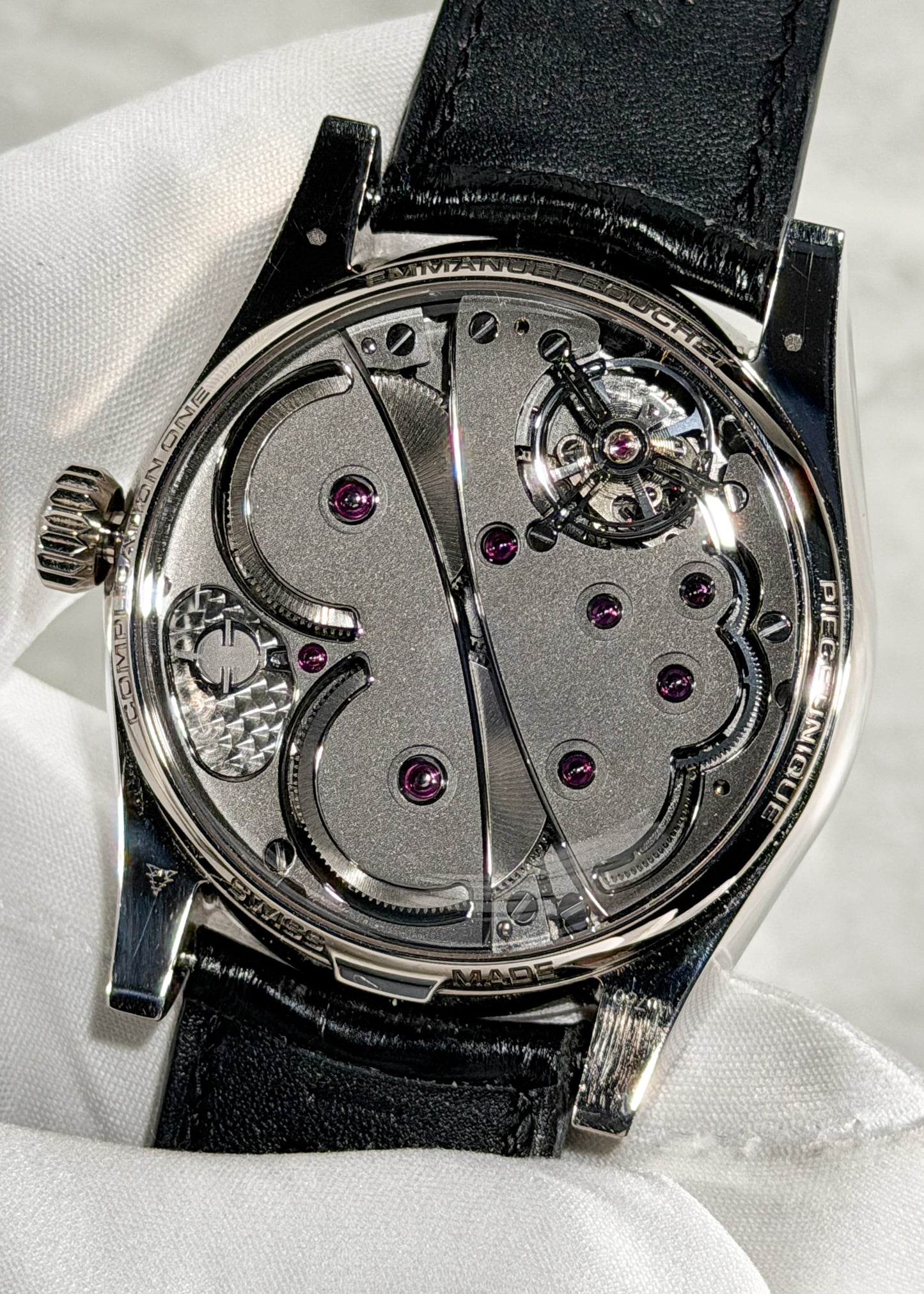 Emmanuel Bouchet 18 Karat White Gold "Complication One" w/ Lapis Dial - PIECE UNIQUE (Pre-Owned)