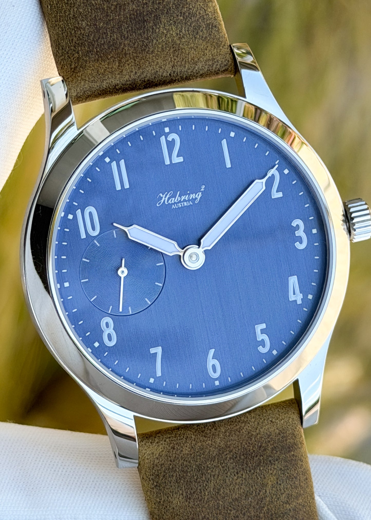 Habring² "Felix Sport" Brushed Blue Dial w/ Arabic Numerals and Syringe Hands (Pre-Order)