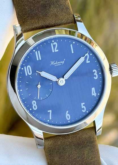 Habring² "Felix Sport" Brushed Blue Dial w/ Arabic Numerals and Syringe Hands (Pre-Order)