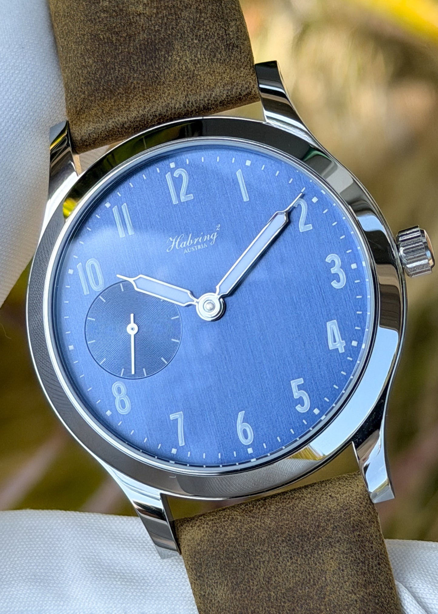 Habring² "Felix Sport" Brushed Blue Dial w/ Arabic Numerals and Syringe Hands (Pre-Order)