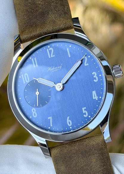 Habring² "Felix Sport" Brushed Blue Dial w/ Arabic Numerals and Syringe Hands (Pre-Order)