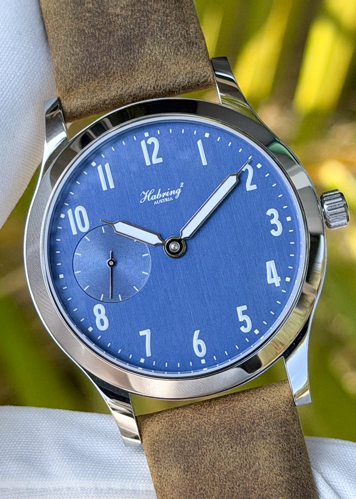 Habring² "Felix Sport" Brushed Blue Dial w/ Arabic Numerals and Syringe Hands (Pre-Order)