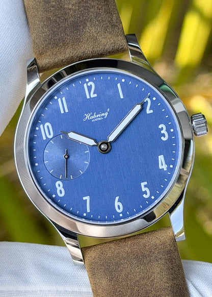 Habring² "Felix Sport" Brushed Blue Dial w/ Arabic Numerals and Syringe Hands (Pre-Order)