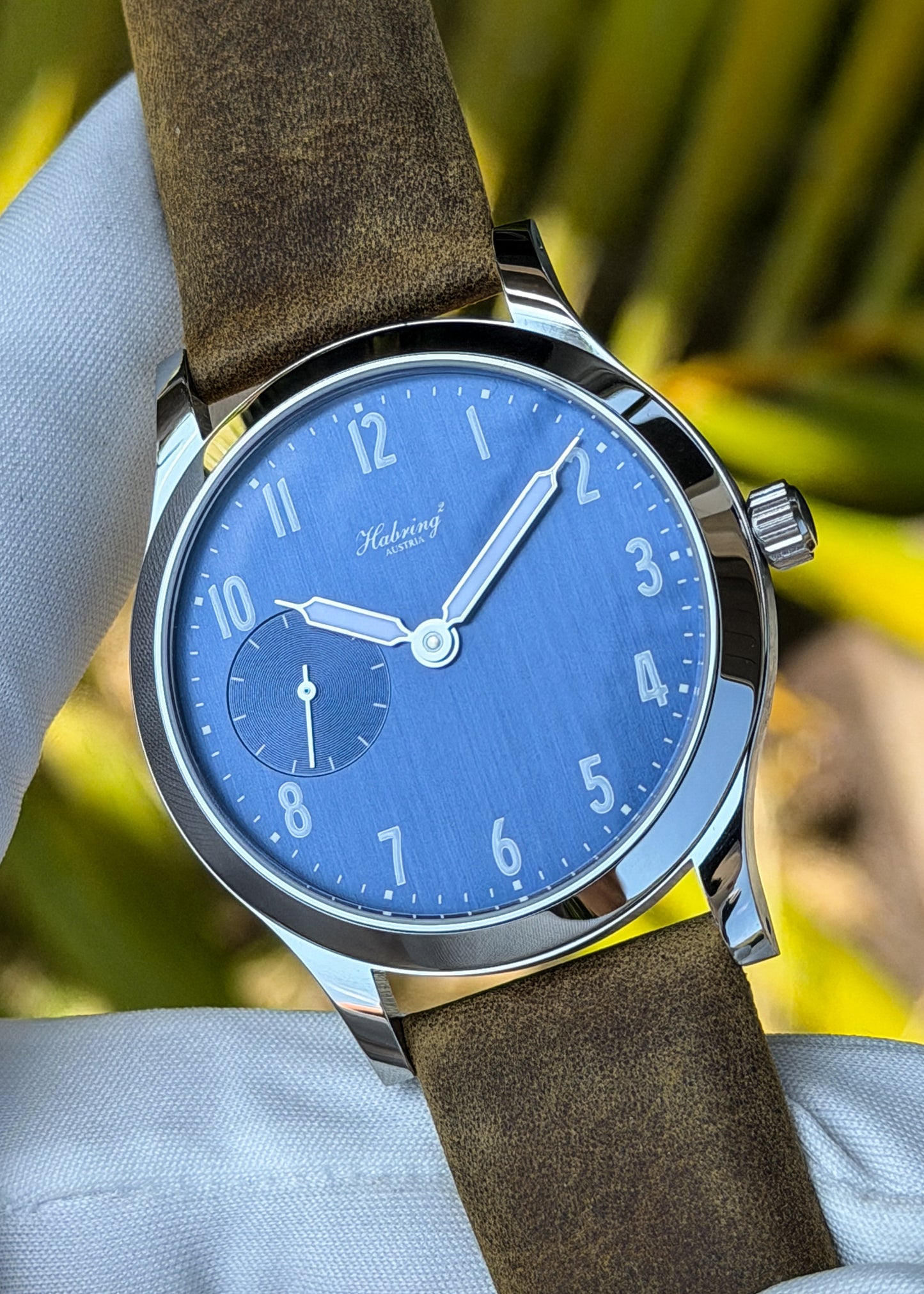 Habring² "Felix Sport" Brushed Blue Dial w/ Arabic Numerals and Syringe Hands (Pre-Order)