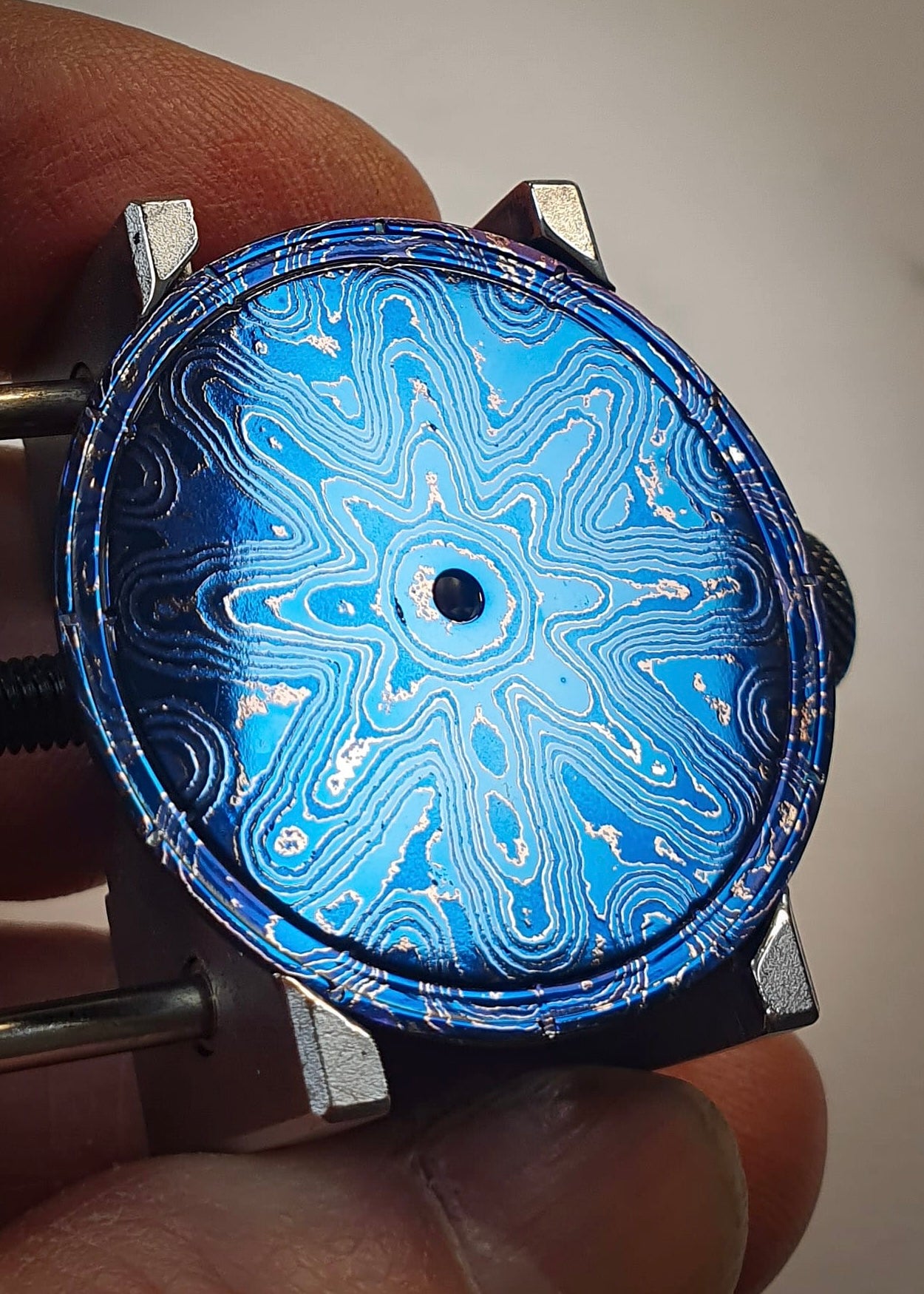 GoS Sarek Ice Blue Damascus Dial w/ Wildflower Pattern - Serial #1-2025 (ARRIVING DECEMBER)