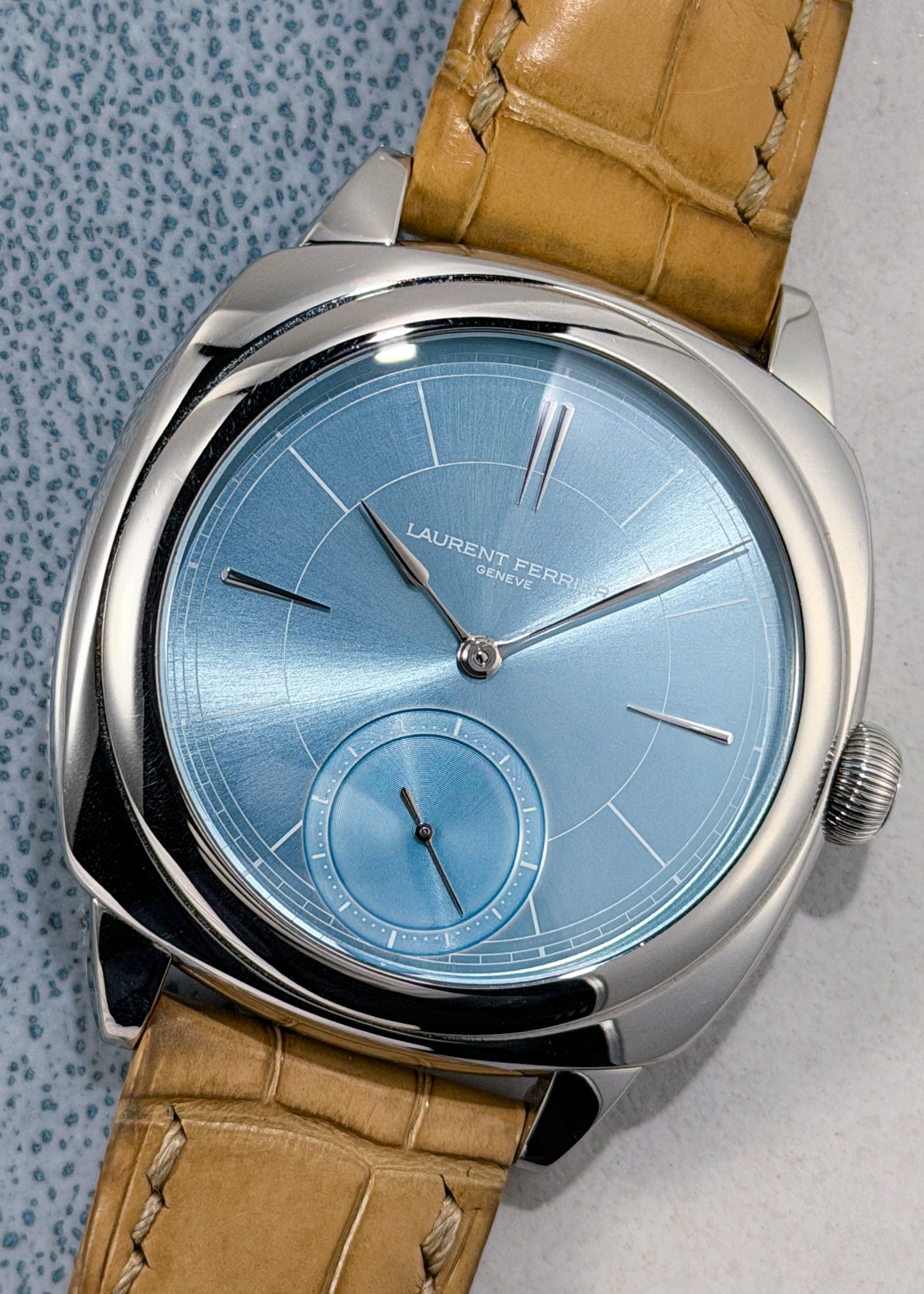 Laurent Ferrier Galet Square Micro-Rotor w/ Ice Blue Dial & Additional Dark Blue Dial - Serial #249 (Pre-Owned)