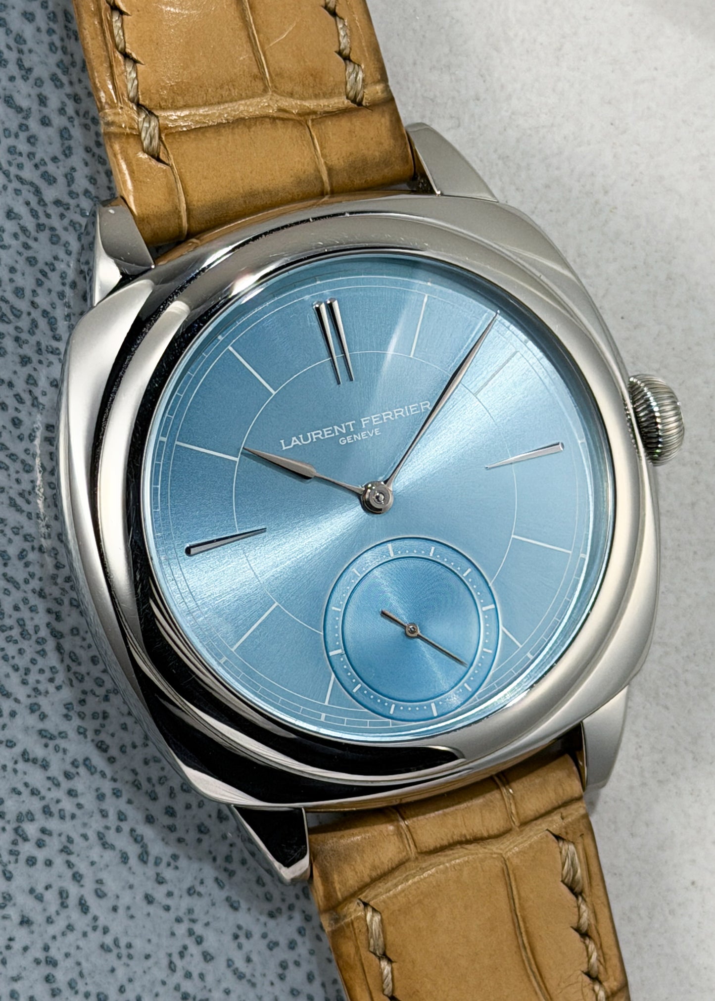 Laurent Ferrier Galet Square Micro-Rotor w/ Ice Blue Dial & Additional Dark Blue Dial - Serial #249 (Pre-Owned)