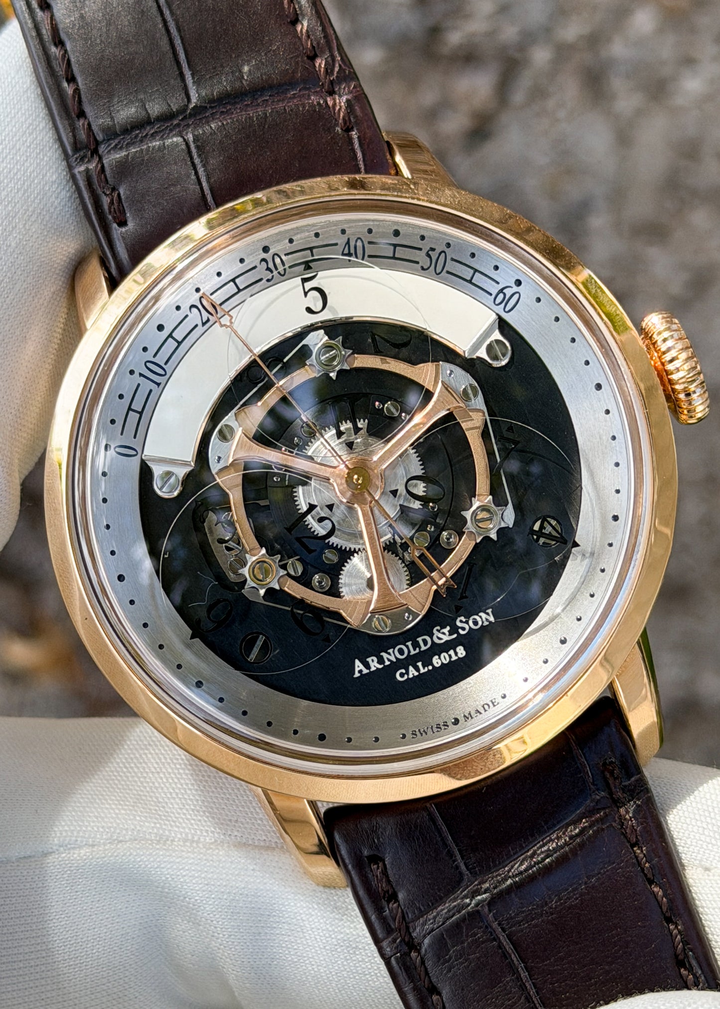 Arnold & Son Golden Wheel w/ MOP Minute Track Special Edition - Serial #323101044 (Pre-Owned)