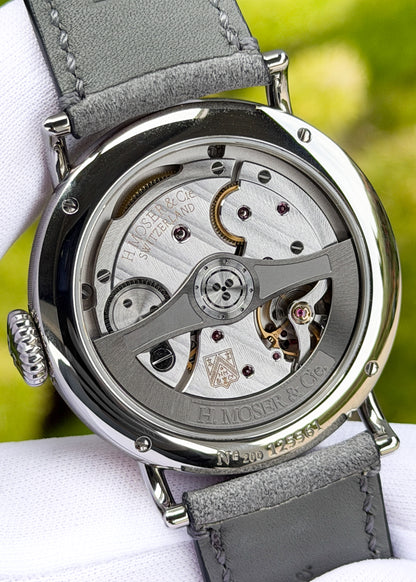 H. Moser & Cie. Heritage Dual Time Fumé Burgundy Dial - Serial 125561 (Pre-Owned)