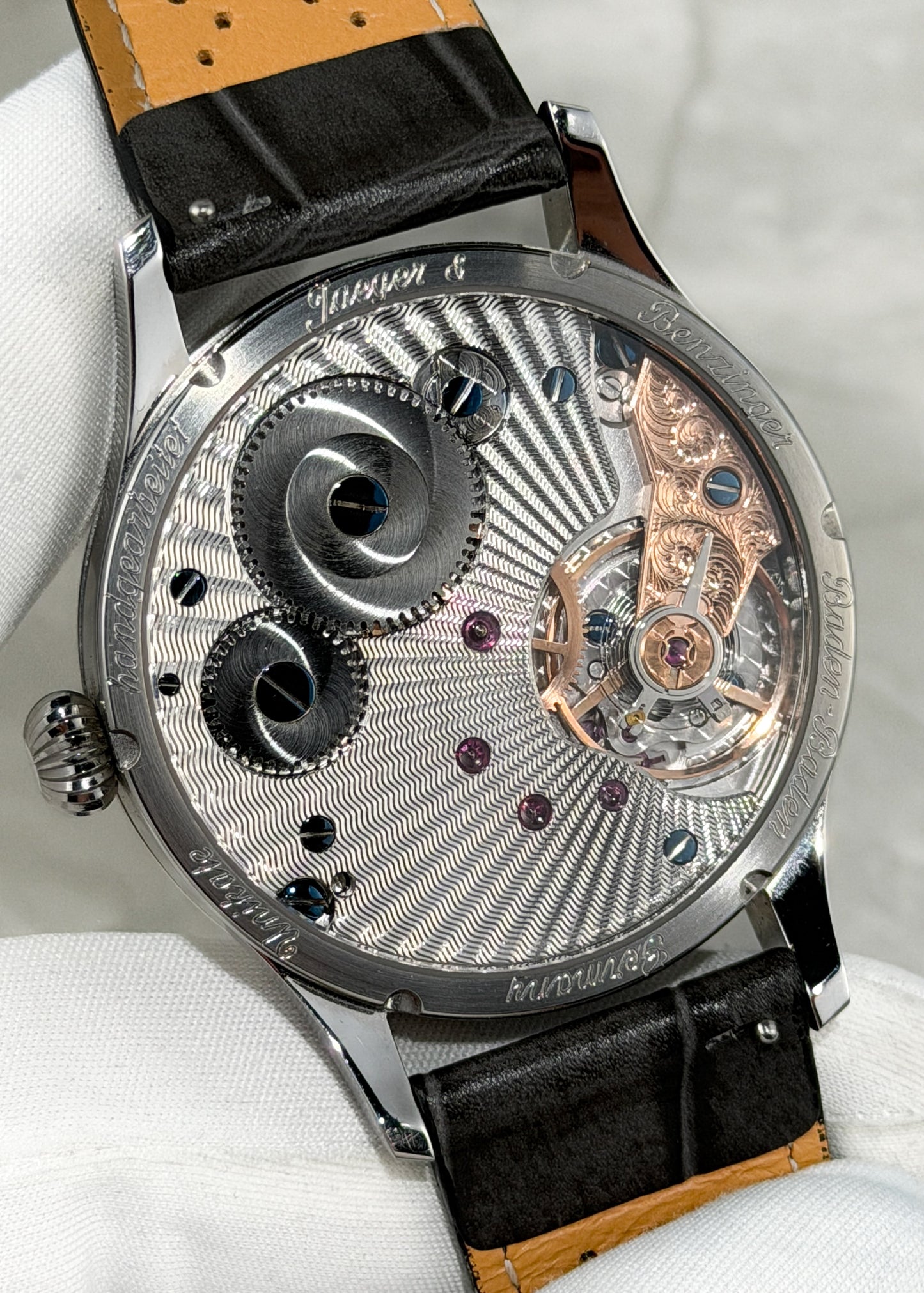 Jaeger & Benzinger Edition 1 Rhodium/Silver Dial w/ Arabic Numerals (Pre-Owned)