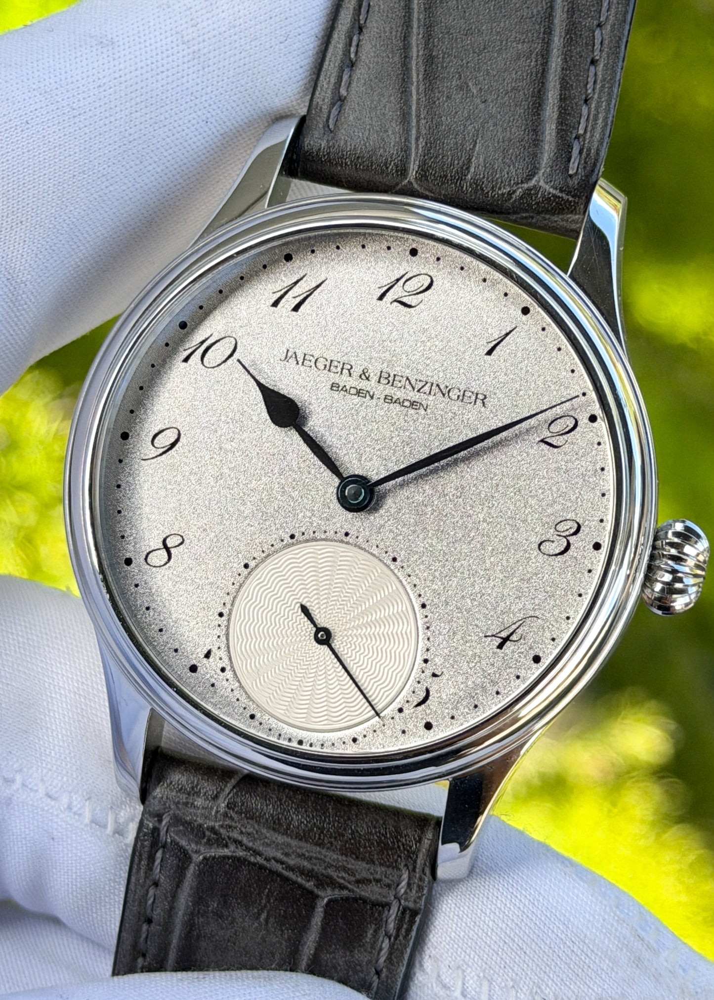 Jaeger & Benzinger Edition 1 Rhodium/Silver Dial w/ Arabic Numerals (Pre-Owned)