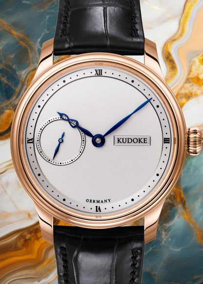 KUDOKE "Kudoke 1" 18 Karat Rose Gold w/ Bright Silver Dial (Pre-Order)