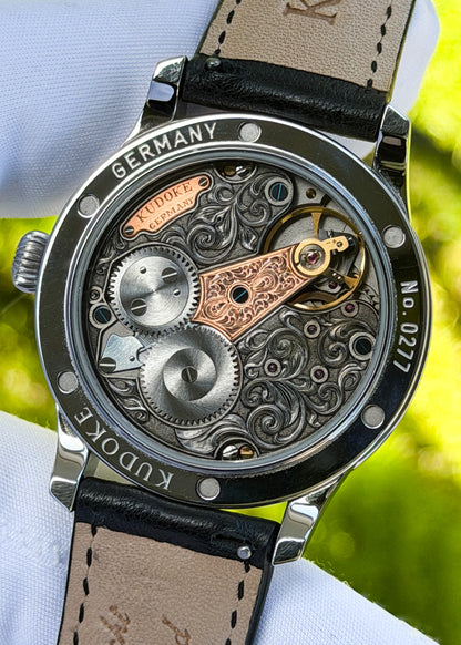 Kudoke “Kudoke 2” w/ Rose Gold Plated Sun Disc & Florally Engraved Movement - Serial #277 (Pre-Owned)